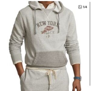 Polo by Ralph Lauren fleece graphic hoodie New York Track & Field Sweatshirt - M